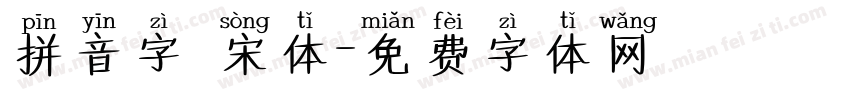 拼音字 宋体字体转换